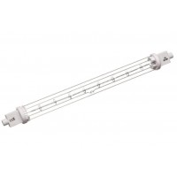 300 Watt Jacketed Clear Infrared Heat Lamp Push In 220 mm Long -  JIR-300W-220-R7S